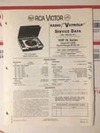 Rca Victor Radio Record Player Service Data 1966 #21 Vhp 16 Series RC-1222B. Fixed Price $18.00.