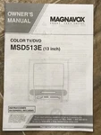 Magnavox MSD513E Color Tv/dvd Owner Manual. Fixed Price $6.99.