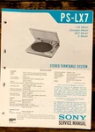 Sony PS-LX7 Record Player / Turntable Service Manual *original*. Fixed Price $24.97.