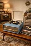 Vintage 1950S Airline 3-SPEED Portable Record Player Blue/white Powers On!. Fixed Price $49.95.