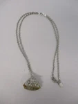 Clara Kasavina Silvertone Chain Necklace Large Swarovski Crystal Purse Pendant. Fixed Price $70.00.