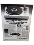 1980 Vintage Kenwood KD-3100 Turntable Ad Stereo Audio Record Player Print 8X11. Fixed Price $5.24.