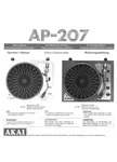 Akai AP-207 Turntable Owners Instruction Manual. Fixed Price $22.24.