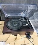 Wockoder Turntable Player For Vinyl Records, 3 Speed. Fixed Price $40.00.