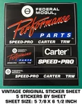 Federal Mogul Performance Parts Vintage Original Decal Sheet (5)STICKER. Fixed Price $7.23.