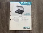 Sony PS-2251LA Record Player/turntable Service Manual 1973 Original. Fixed Price $25.00.
