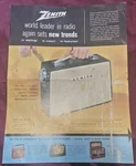 1955 Zenith Radio Sales Brochure Rare Fold Out. Fixed Price $40.00.