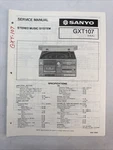 Vintage Sanyo Service Manual Model Number Gxt 107. Fixed Price $10.00.