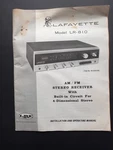 Vtg Lafayette LR-810 Am/fm Stereo Receiver Manual With Schematics And Extras. Fixed Price $19.99.
