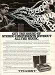 1978 Sony HMK-419 Stereo Vintage Magazine Ad. Fixed Price $14.99.