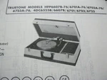 Truetone HFP6607B-76, HFP6701A-76 Phonograph Photofact. Fixed Price $6.00.