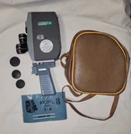 Usa Kopil-ia 8 Electric Eye Movie Camera With Handle, Case, Manual Works. Fixed Price $130.00.