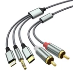 Lightning To Cable Audio Aux Adapter,rca 3.5MM Usb 2 Au.... Fixed Price $17.82.