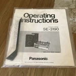 Vintage Panasonic Compact Stereo SE-3190 Instructions With Head Cleaning Bar. Fixed Price $19.99.