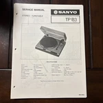 Sanyo.july /83. Tp B3 Stereo Turntable Service Manual. Fixed Price $20.00.