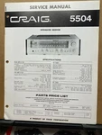 Original Craig Service Manual For Receivers And Cassette Decks Select One. Fixed Price $11.98.