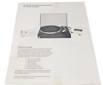 Acoustic Research Turntable Owners / User Manual *original*. Fixed Price $25.89.