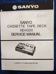 Sanyo RD4300 Cassette Tape Deck Original Service Repair Manual. Fixed Price $16.94.