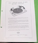 Garrard Model Rc 80 Turntable Original Sales Sheet & Info. Fixed Price $19.95.