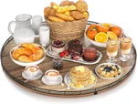 Extra Large Acacia Wood Lazy Susan Turntable For Kitchen & Decor. Fixed Price $133.99.