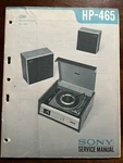 Sony HP-465 Stereo Music System Turntable Service Manual Original Vintage Oem. Fixed Price $24.99.