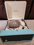 Airline Portable Record Player. 4 Speeds Works Great, Needs Needle.. Fixed Price $30.00.