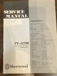 Sherwood PF-1170R PF1170R Turntable Service Manual **original**. Fixed Price $18.99.
