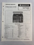 Vintage Sanyo Service Manual Model Number Gxt 220. Fixed Price $10.00.