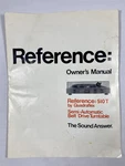 Reference 510T By Quadraflex Semi Automatic Belt Drive Turntable Owners Manual. Fixed Price $19.95.