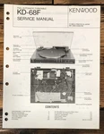 Kenwood KD-68F Record Player / Turntable Service Manual *original*. Fixed Price $19.97.