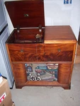 Vtg Neat Htf Rare Victrola Record Player Radio Wood Console Stereo Cabinet. Fixed Price $300.00.