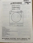 Mitsubishi LT-155 Turntable Original Service Repair Manual. Fixed Price $11.95.
