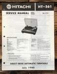Hitachi HT-561 Record Player / Turntable Service Manual *original*. Fixed Price $14.97.