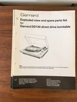 Garrard DD130 DD-130 Record Player / Turntable Service Manual *original* #2. Fixed Price $19.97.