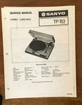 Sanyo Tp B3 Record Player Turntable Service Manual *original*. Fixed Price $11.98.