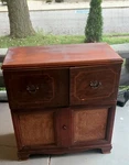 1950S Radio, Turntable Console Cabinet Vintage Not Tested Midcentury Silvertone. Fixed Price $148.88.