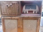 Vintage Admiral Record Player, Radio Wooden Cabinet Model 7C64W-UL Chassis UL8B1. Fixed Price $150.00.