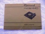 Garrard Model 440 Instructions Manual Owner's Guide Turntable Changer Unimech. Fixed Price $14.99.
