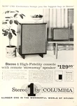 Columbia High-fidelity Console Speaker Vintage 1959 Print Ad 1143. Fixed Price $12.99.