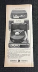 Vintage General Electric 6X13.5" Print Ad Fn 6.0 Mustang Stereo Model RP-2320. Fixed Price $10.25.