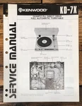 Kenwood KD-7X Record Player / Turntable Service Manual *original*. Fixed Price $14.97.