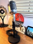 Vintage 1940'S Rauland Borg 1248BL Dynamic Microphone, Works, W/cable & Stand. Fixed Price $199.00.