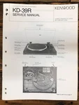 Kenwood KD-39R Record Player / Turntable Service Manual *original*. Fixed Price $14.97.