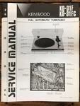 Kenwood KD-31FC Record Player / Turntable Service Manual *original*. Fixed Price $14.97.