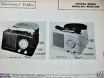 Sonora WGFU-241 & WGFU-242 Radio-phonograph Photofact. Fixed Price $6.50.