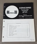 Concord Stereo Cassette Recorder Model HES-35 Service Data D-3679. Fixed Price $54.95.