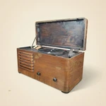 Old Tube Record Player Wood Cabinet Phonograph Turns Galvin Motorola Speaker 40S. Fixed Price $224.99.