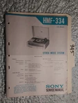 Sony HMF-334 Service Manual Original Repair Book Stereo System Turntable Radio. Fixed Price $20.00.
