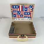 Vintage Carry Case Dejay Red White Blue Stars And Stripes Cassette Storage. Fixed Price $19.99.