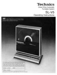 Technics SL-V5 Turntable Owners Instruction Manual Reprint. Fixed Price $22.24.